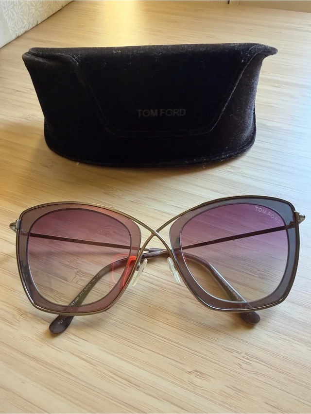 Tom Ford India-02 Tf605 77t Sunglasses Pink Gradient Made In Italy + Case in red|brown from Poshmark