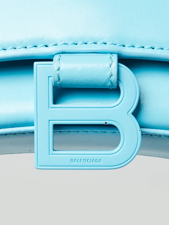 Balenciaga Azur Calfskin Leather Hourglass Chain Crossbody Bag in Calfskin from Yoogis, photo 5 of 10