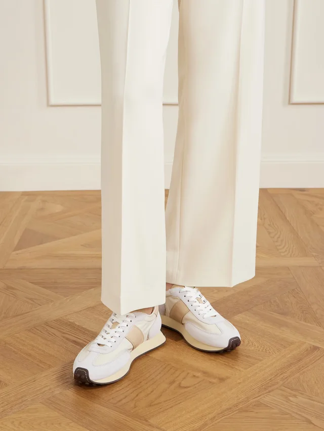 TOD'S Sportivo Active leather and suede-trimmed shell sneakers in Beige, photo 2 of 2 from NET-A-PORTER (Canada)