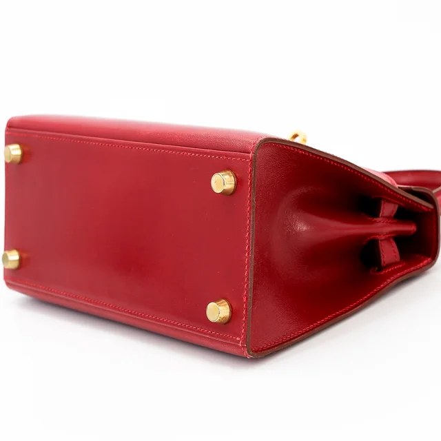 Hermès Vintage Mini Kelly 20 Rouge Vif (53) in Red Box leather from Ginza Xiaoma, photo 4 of 4