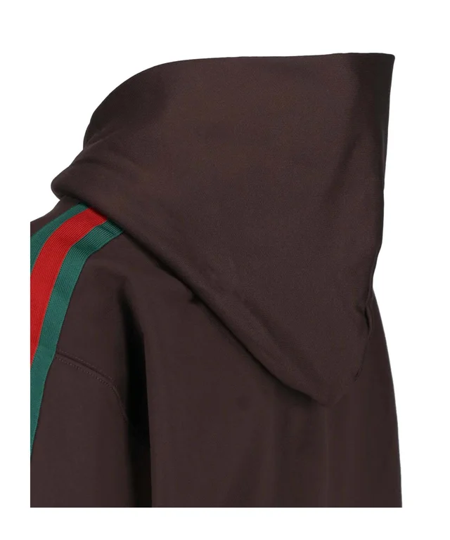 Gucci Web Striped Stretch Jersey Hoodie, photo 3 of 5 from SENSER