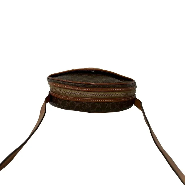 Celine Macadam Triomphe Coated Canvas Leather Mini Shoulder Bag in Brown Coated canvas from LuxUness, photo 4 of 10