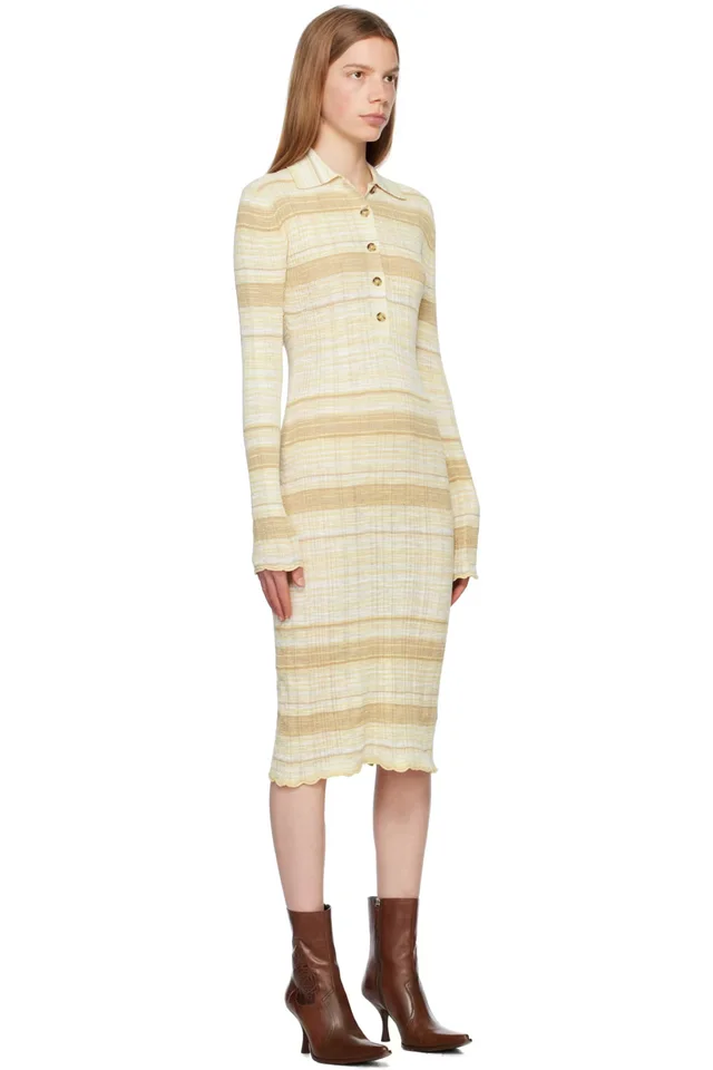 Acne Studios SSENSE Exclusive Beige Midi Dress, photo 2 of 4 from SSENSE