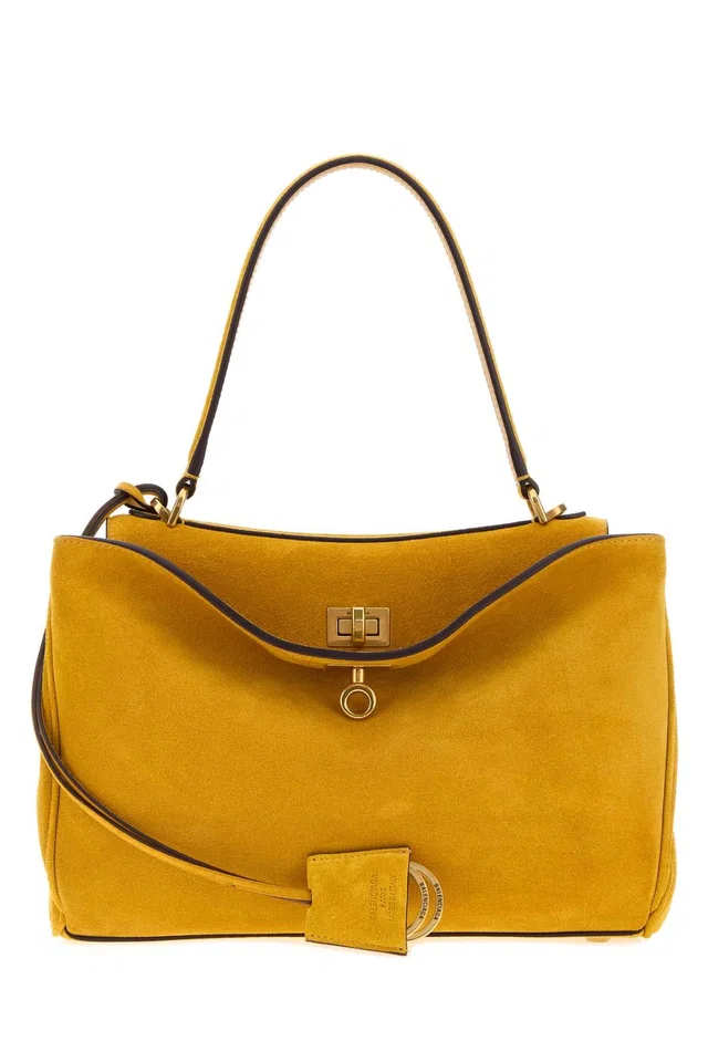 Balenciaga Suede Shoulder Bag — Yellow in Yellow Suede from HEWI