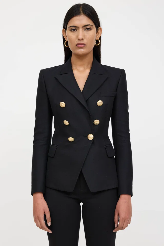 Balmain Double Breasted Blazer in Silk from VSP Consignment