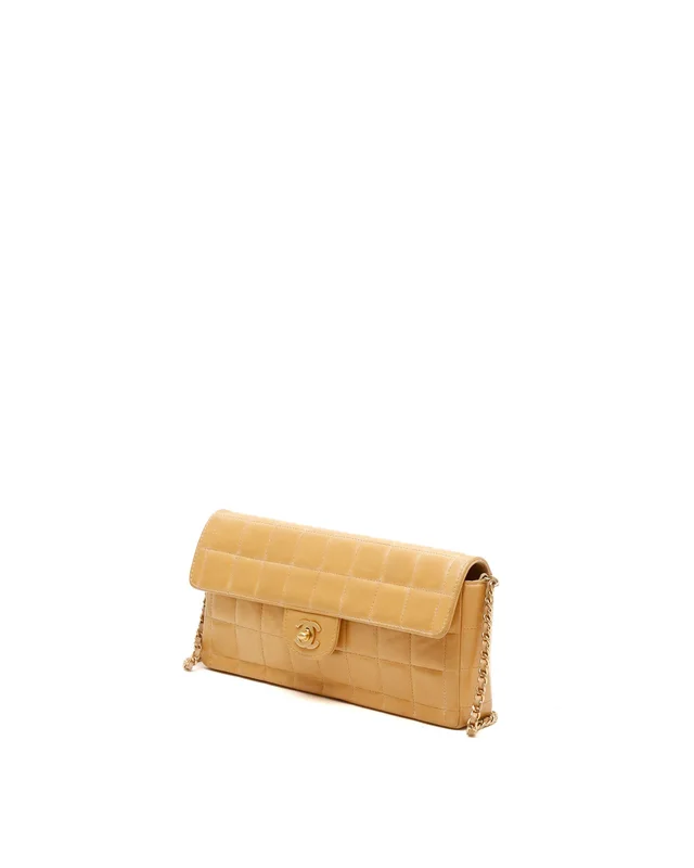 Chanel East West Chocolate Bar Flap Bag in Brown Lambskin from A Retro Tale, photo 2 of 2