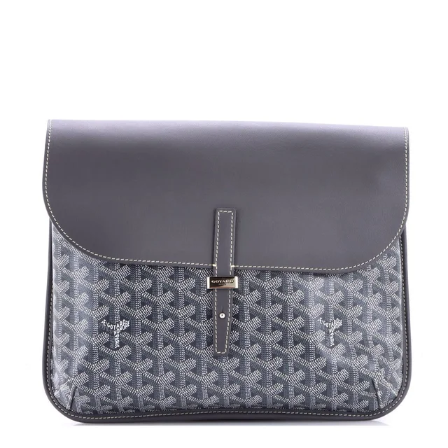 Goyard Coursier Messenger Bag Coated Canvas And Leather in gray Coated canvas from Poshmark, photo 1 of 1