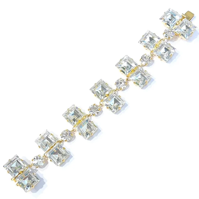Vintage Bracelet 1970s Glass Crystal Bracelet Gold Tone Givenchy Paris in gold from Poshmark