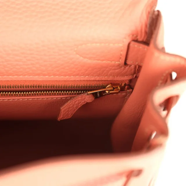 Hermès Kelly Retourne 28 Rosy Togo Gold Hardware in Togo leather from Madison Avenue Couture, photo 9 of 9