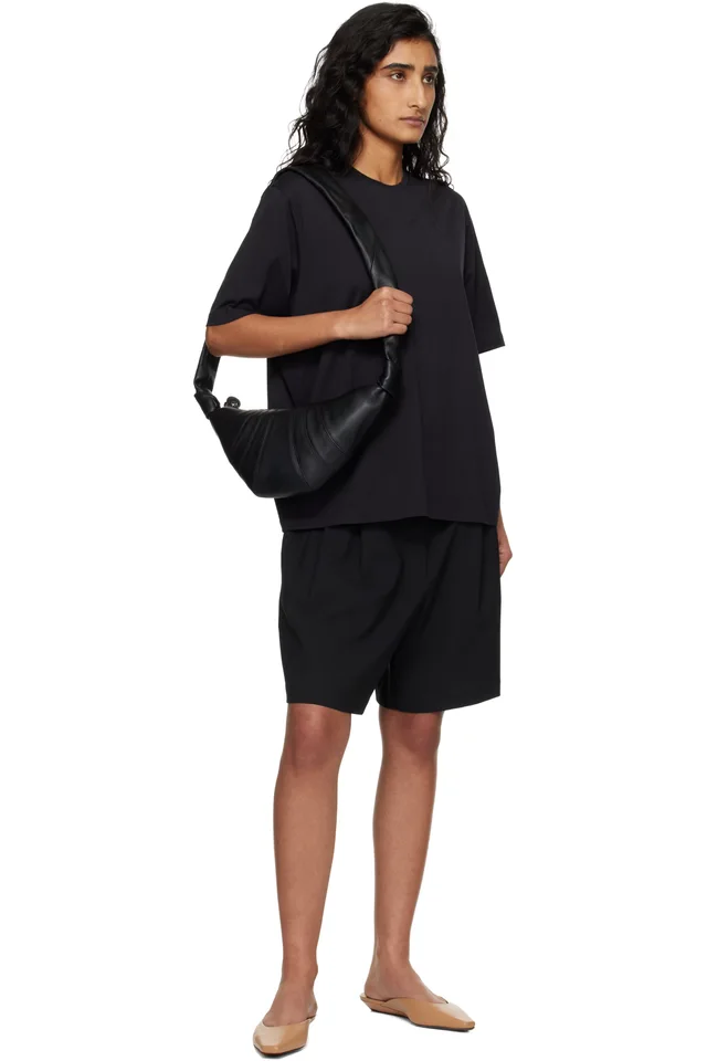 The Frankie Shop Black Harper Soft Organic T-shirt, photo 4 of 4 from SSENSE