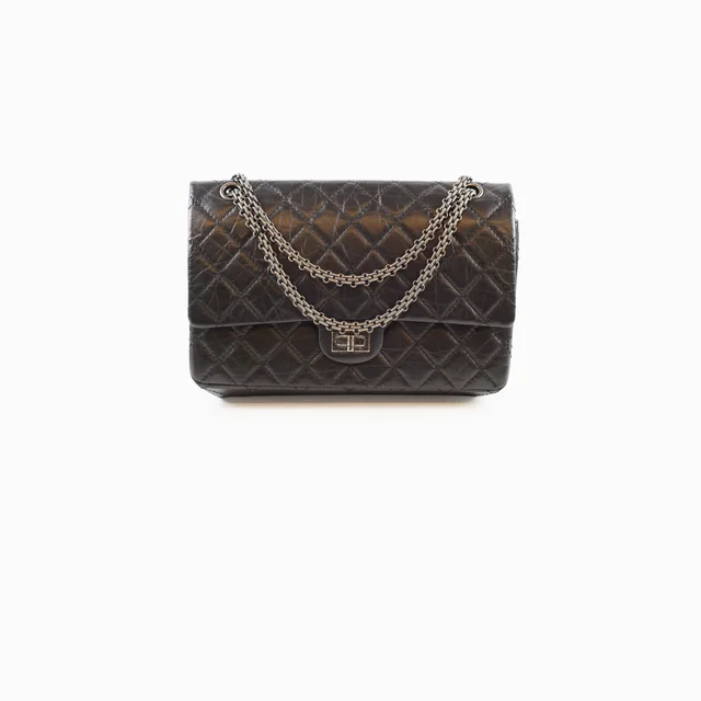 Chanel Reissue 2.55 Black in Black Lambskin from The Purse Affair