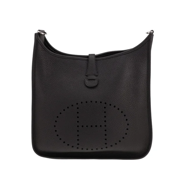 Hermès Evelyne 29 cm shoulder bag in Noir Clémence calfskin in Black Clemence leather from Collector Square, photo 2 of 3