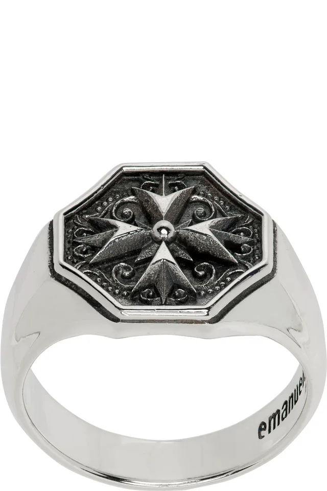 Emanuele Bicocchi Crest Signet Ring, image 1 of 1 from SSENSE