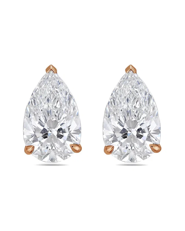Diana M Lab Grown Diamonds Diana M. 14K Rose Gold 5.00 ct. tw. Lab-Grown Diamond Earrings, image 1 of 1 from Gilt