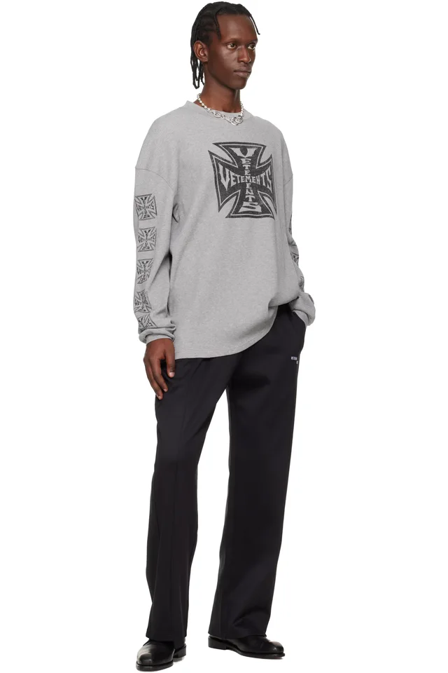 VETEMENTS Black Cut-Up Athletic Sweatpants, photo 4 of 4 from SSENSE