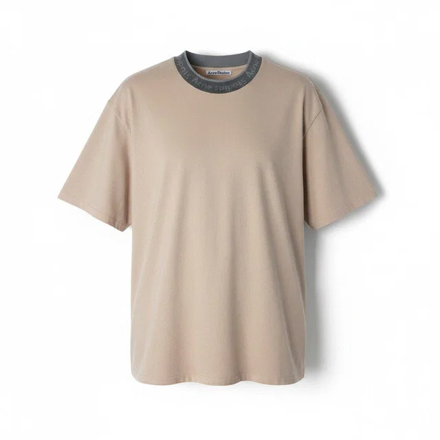 Acne Studios logo knit T shirt in Nylon from LuxUness