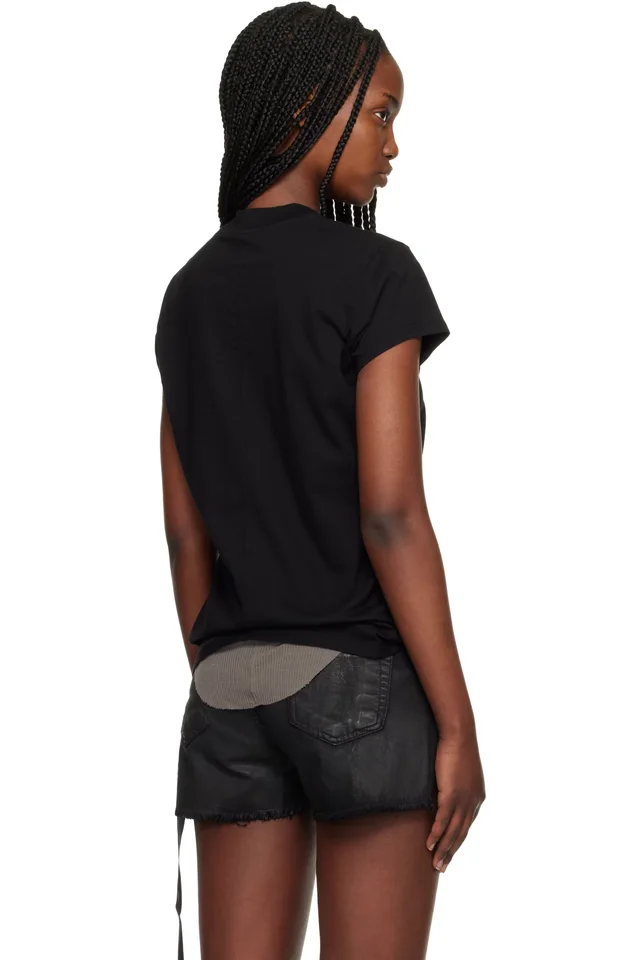 Rick Owens DRKSHDW Black Temple Small Level T-shirt, photo 3 of 4 from SSENSE