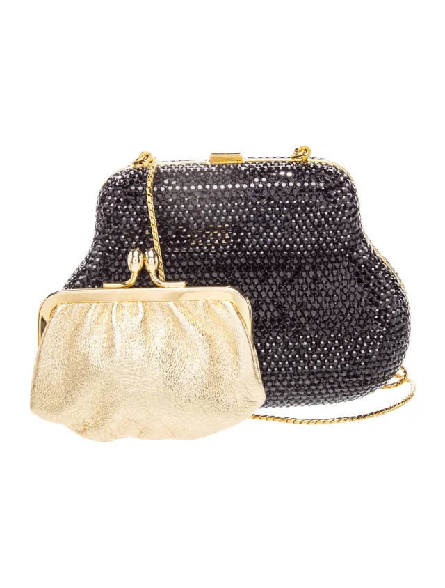 Judith Leiber Crystal Minaudière in black Leather from The RealReal, photo 4 of 6