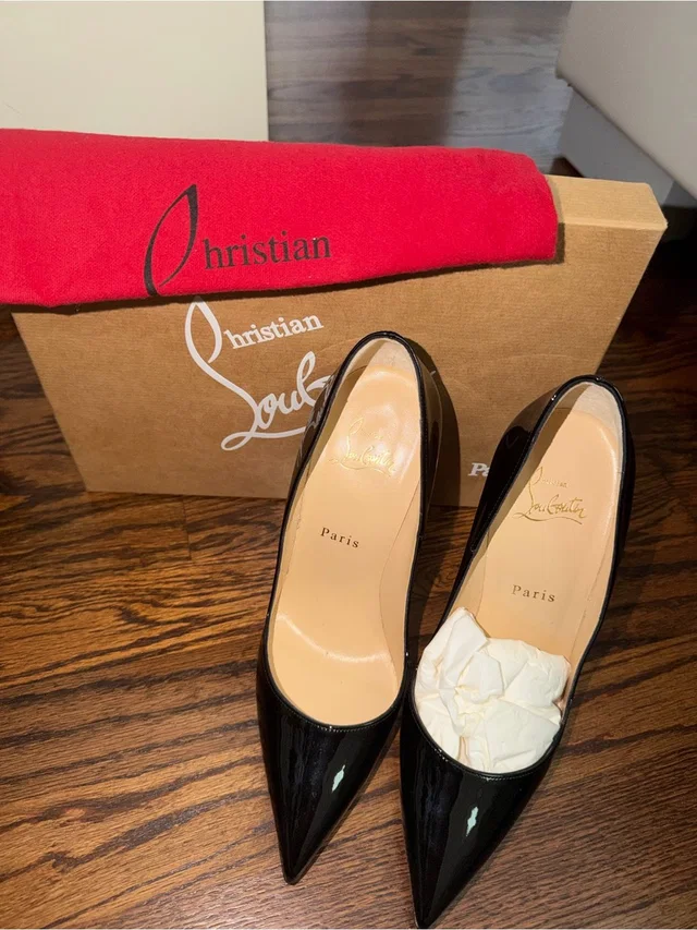 Christian Louboutin So Kate 120 Black Patent Pointed Toe Pumps in black Patent leather from Poshmark