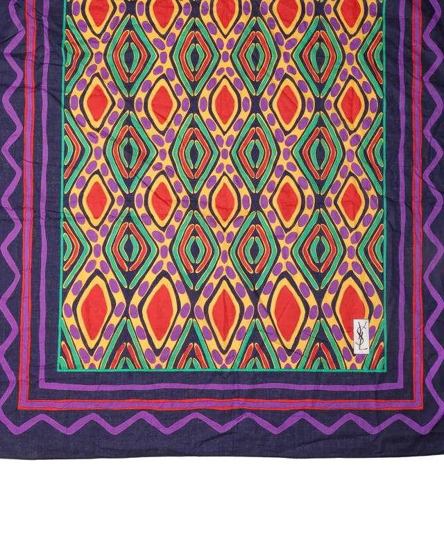Saint Laurent 180x90 Yves Cotton Scarf from A Retro Tale, photo 2 of 3