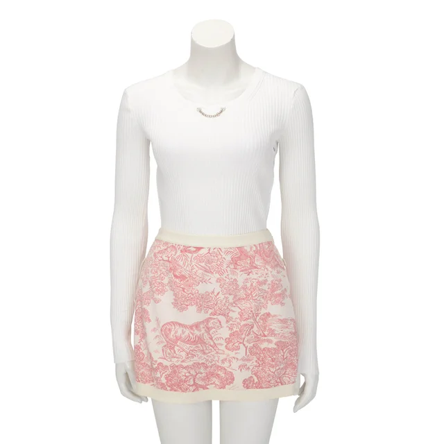 Dior Toile de Jouy Sauvage Dioriviera Mini Skirt FR 36 in Pink from Blue Spinach