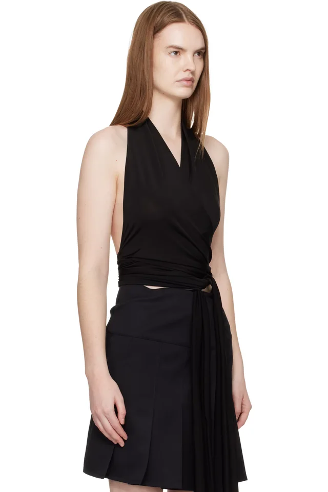 Aya Muse Black Aelir Top, photo 2 of 4 from SSENSE