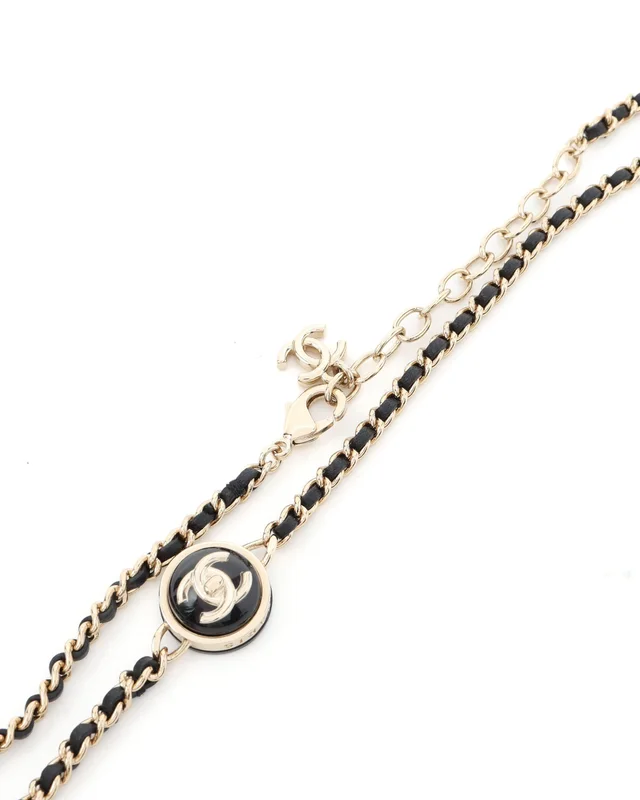 Chanel Coco Mark Leather Chain Choker in Leather from A Retro Tale, photo 4 of 4