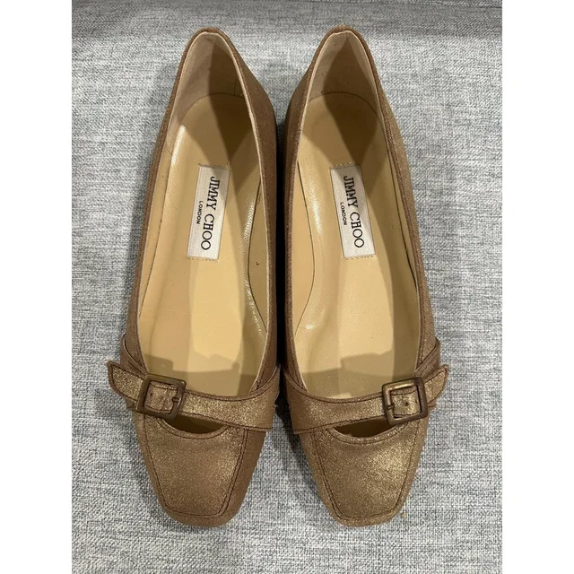 Jimmy Choo London Brushed Gold Metallic Buckle Ballet Flats in gold from Poshmark