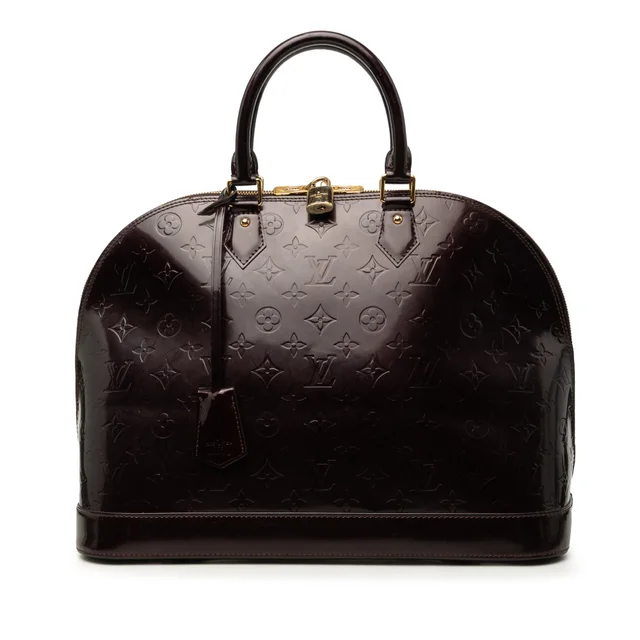 Purple Louis Vuitton Monogram Vernis Alma GM Handbag in Purple Leather from Designer Revival, photo 1 of 1