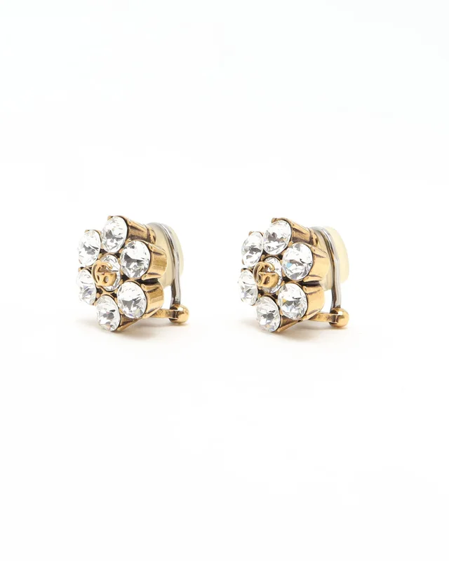 Gucci Flower Rhinestone Clip-on Earrings from A Retro Tale, photo 2 of 3