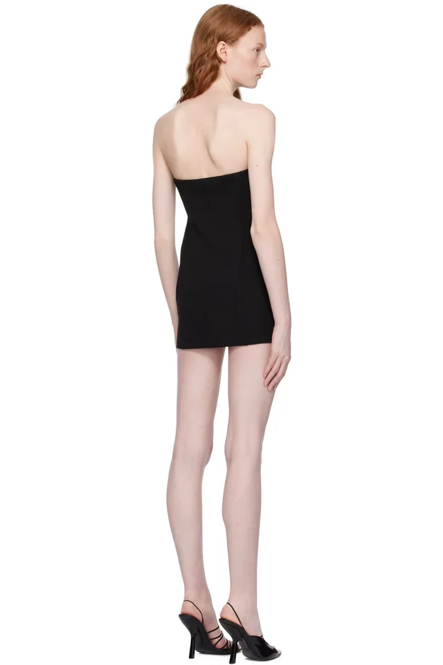 Off-White Black Ablohland Minidress, photo 3 of 4 from SSENSE