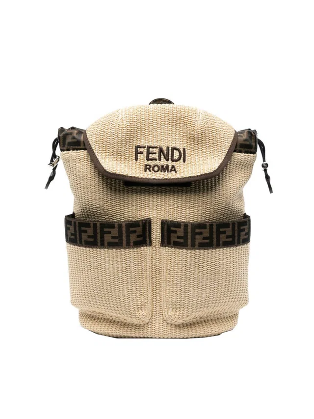 Fendi Grain Backpack — Multicolor Cotton Polyamide in Multicolor Woven leather from HEWI