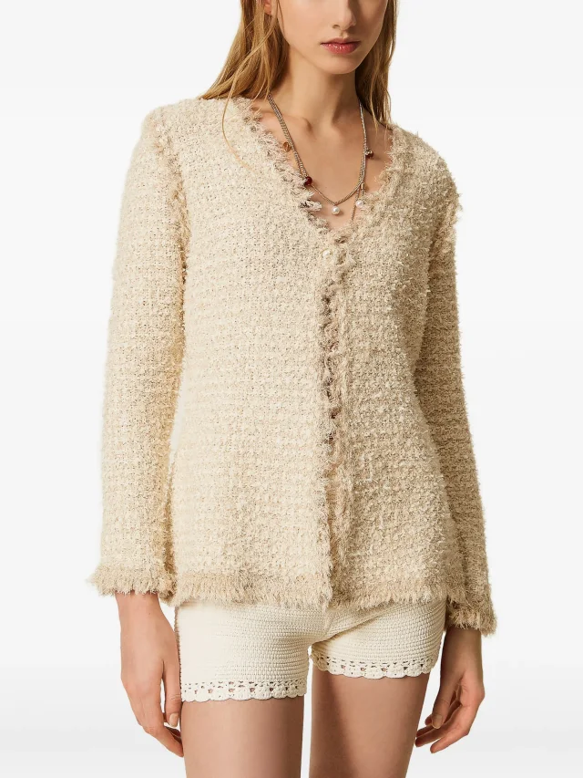 TWINSET jacquard knit jacket with lurex, photo 2 of 2 from FARFETCH