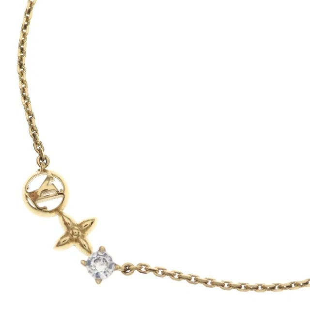 Louis Vuitton Collier Petit Pendant Chain Gold Rhinestone in Gold from The Reluxe