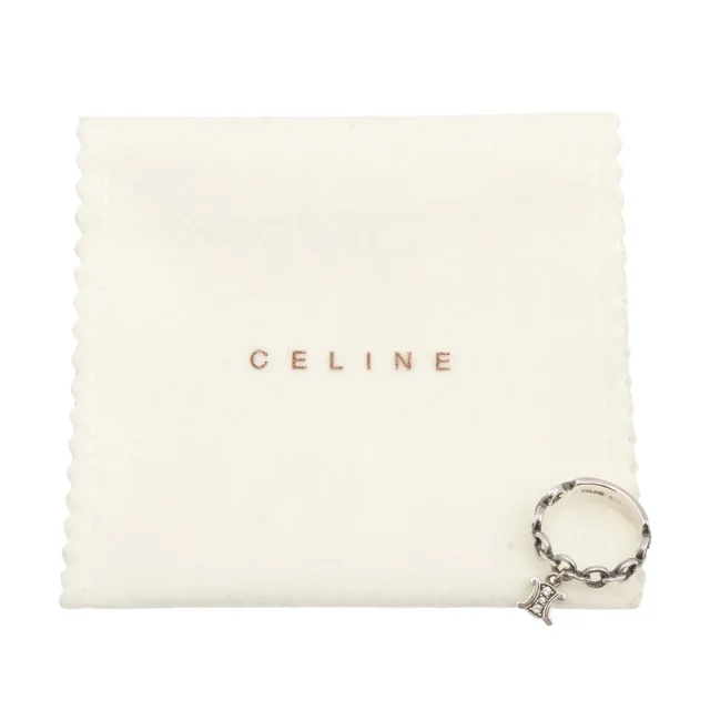 Celine SV925 rhinestone macaroon chain ring #49 silver from VINTAGE QOO TOKYO, photo 7 of 7