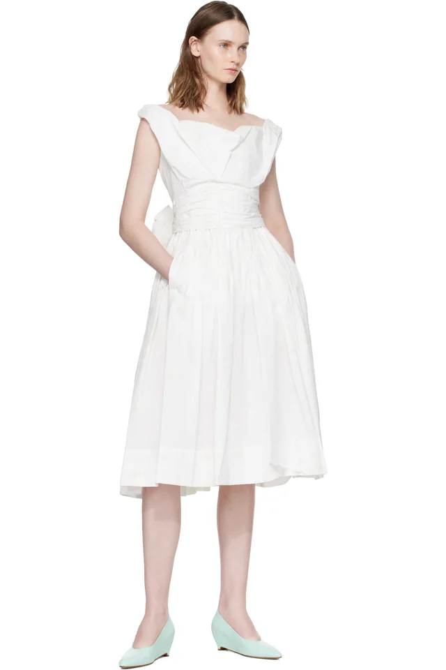 Vivienne Westwood Off-White Sunday Corset Midi Dress, photo 4 of 4 from SSENSE