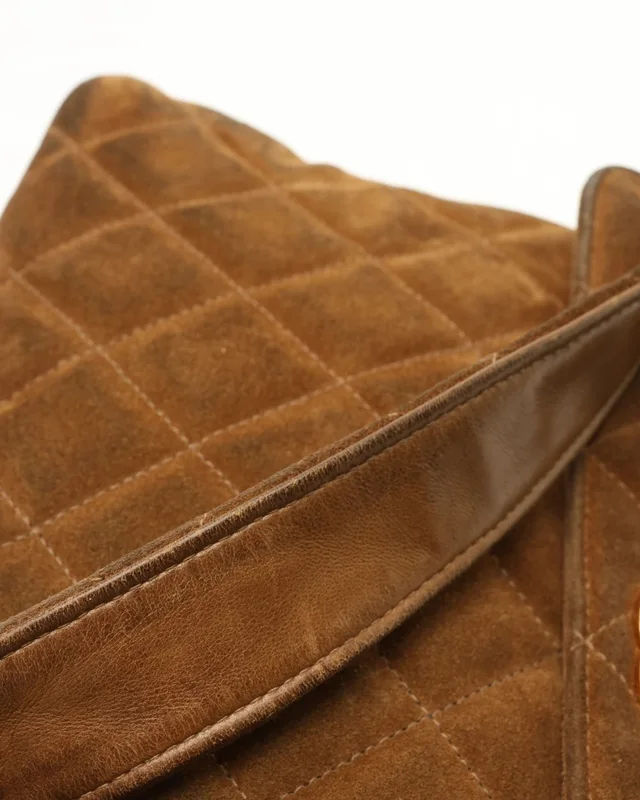 Chanel CC Quilted Suede Shoulder Bag in Suede from A Retro Tale, photo 9 of 15