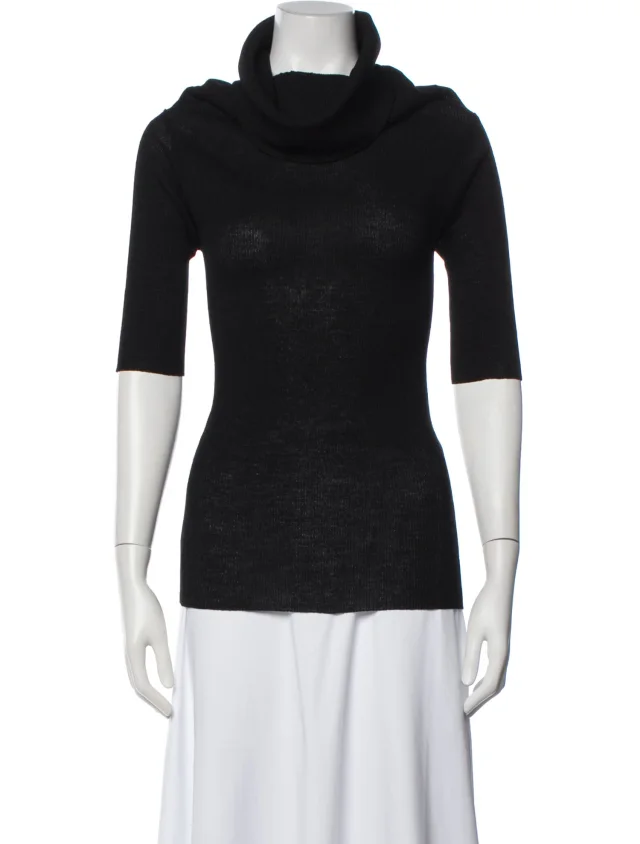 Dolce & Gabbana Vintage Virgin Wool Top in black Wool from The RealReal