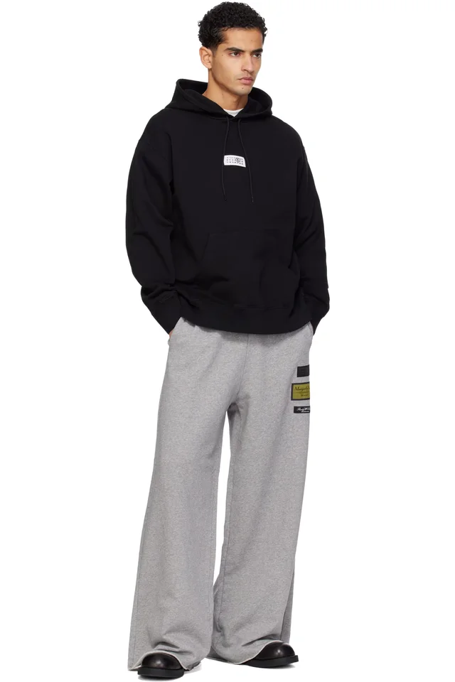 MM6 Maison Margiela Gray Label Patch Sweatpants, photo 4 of 4 from SSENSE