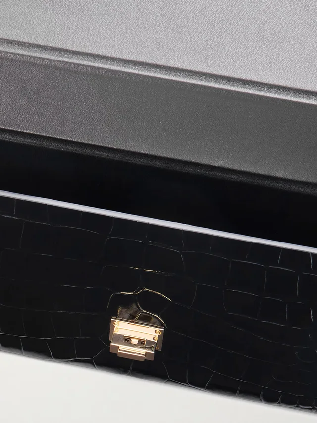 TOM FORD Glossed croc-effect leather clutch - black - One Size in Black 100% Leather, photo 6 of 6 from NET-A-PORTER (Canada)
