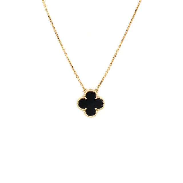 Van Cleef & Arpels Vintage Alhambra Pendant Necklace 18k Yellow Gold And Onyx in gold from Poshmark