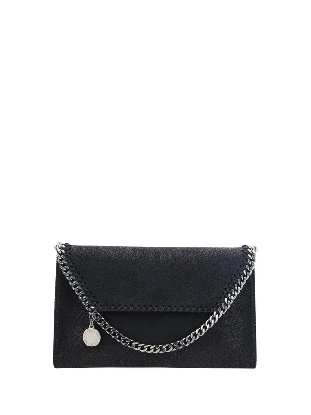 Stella McCartney Shoulder Bag — Black Polyester in Black Leather from HEWI