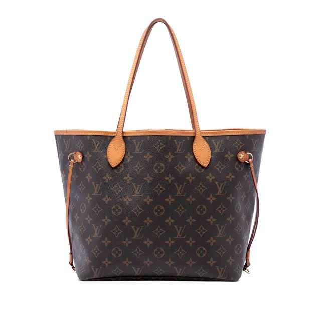 Brown Louis Vuitton Monogram Neverfull MM Tote Bag in Brown Coated canvas from Designer Revival