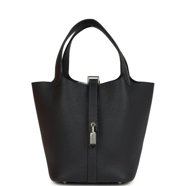 Hermès Picotin Lock 18 Caban Clemence Palladium Hardware in Clemence leather from Madison Avenue Couture