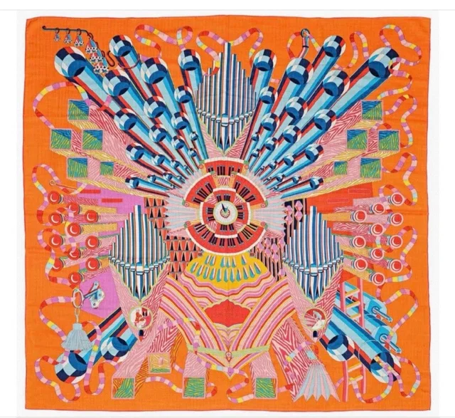3. Hermes 140cm Cashmere/ Silk Large Scarf - in Box in Silk from Luxury Promise