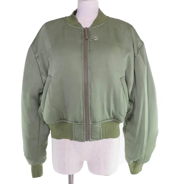 Acne Studios Logo Patch Polyester Bomber Jacket from LuxUness