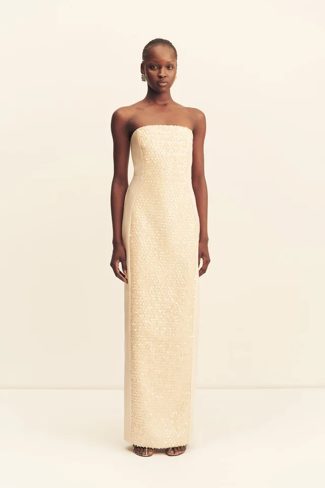 Shona Joy ELUNA PANELLED SEQUIN MAXI DRESS - MACADAMIA from Shona Joy, photo 1 of 1