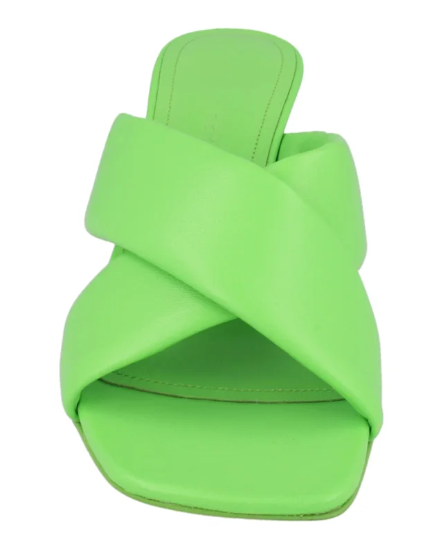 Salvatore Ferragamo Aldura Heel Sandals in green, photo 4 of 6 from ShopSimon