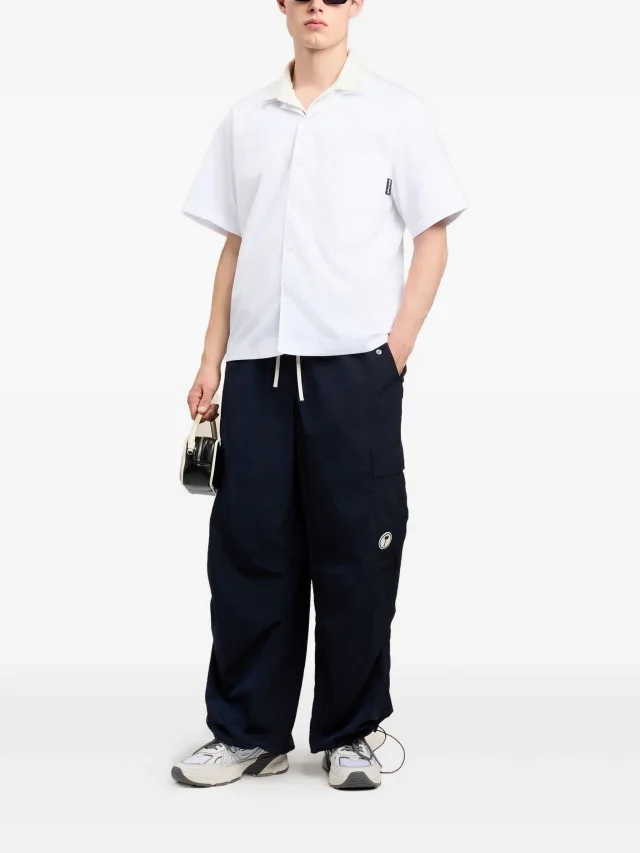 Palm Angels logo bowling shirt in White, photo 2 of 4 from FARFETCH