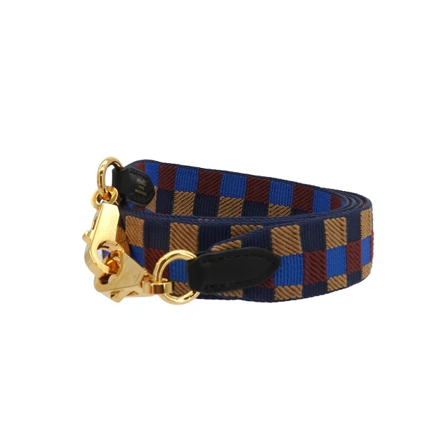 Hermès Bandoulière Sangles Quadrille Maxi 25mm Shoulder Strap Biscuit Rouge H Bleu Billard Gold… in Burgundy from Luxury Promise